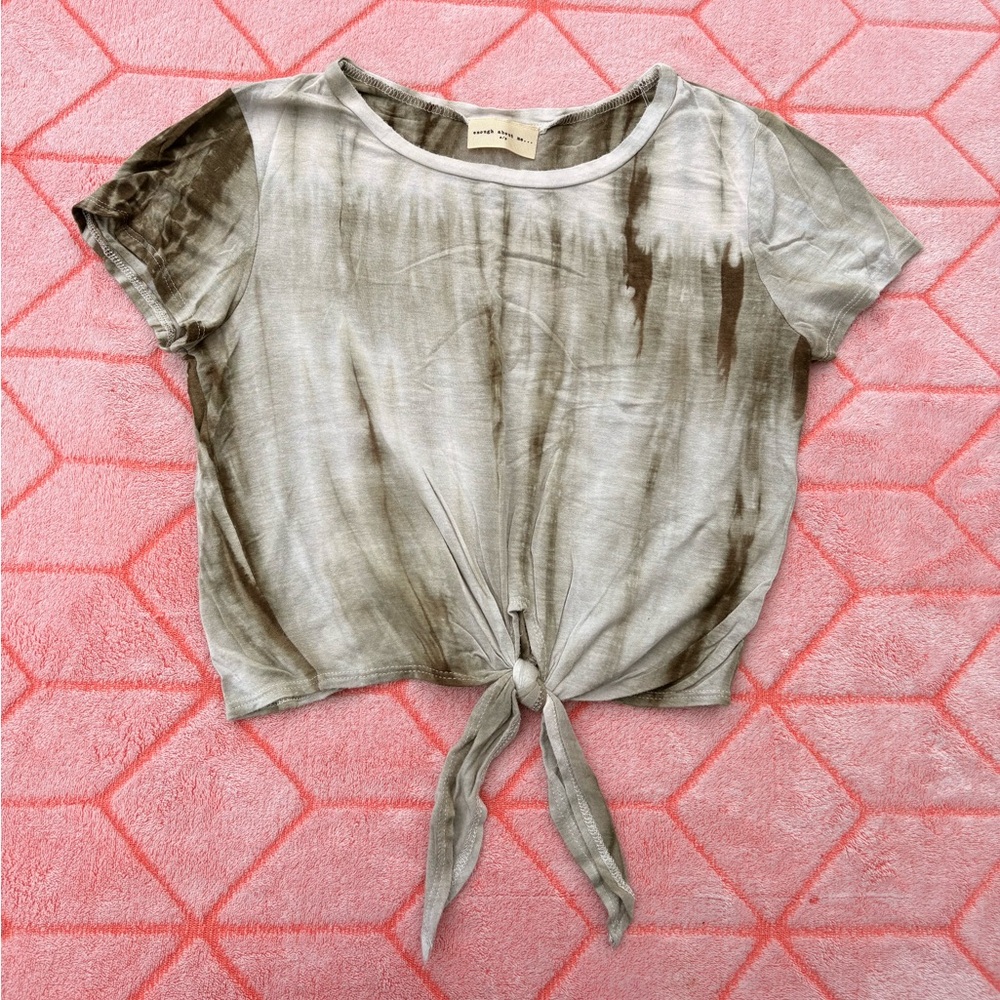 enough about me... Olive Tie-Dye Knot Tee